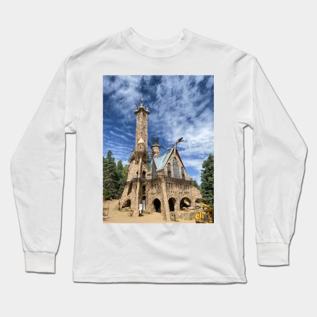 Bishop Castle A Work In Progress Long Sleeve T-Shirt by Debra Martz